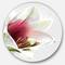 Designart - Beautiful Lily Flower Watercolor' Disc Flowers Large Metal Circle Wall Artwork